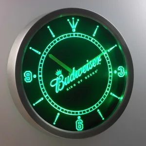 Budweiser King of Beers Slanted LED Neon Wall Clock
