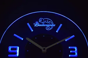 Budweiser Lizard Modern LED Neon Wall Clock