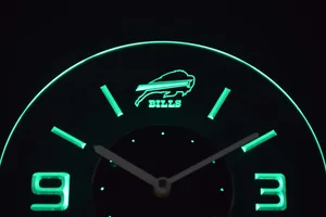 Buffalo Bills Modern LED Neon Wall Clock