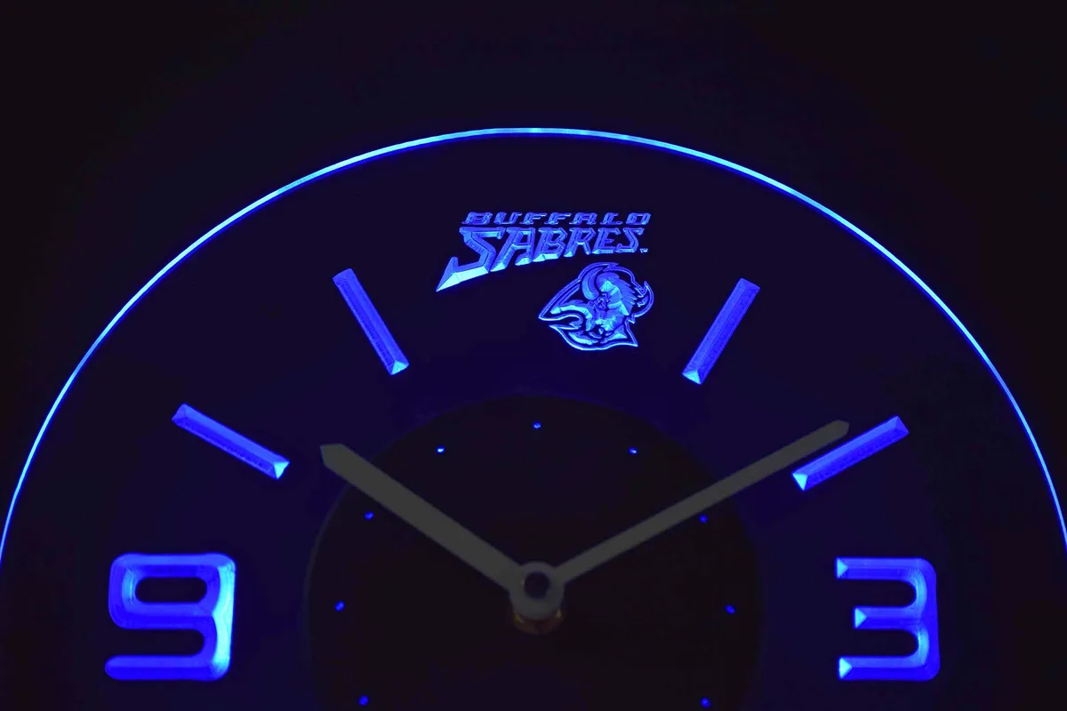 Buffalo Sabres Modern LED Neon Wall Clock