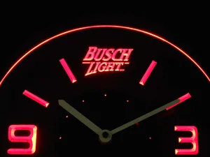 Busch Light Modern LED Neon Wall Clock