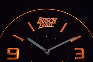 Busch Light Modern LED Neon Wall Clock