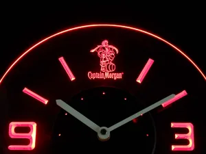 Captain Morgan Modern LED Neon Wall Clock