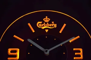 Carlsberg Modern LED Neon Wall Clock