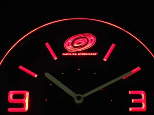 Carolina Hurricanes Modern LED Neon Wall Clock