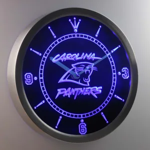 Carolina Panthers LED Neon Wall Clock