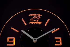 Carolina Panthers Modern LED Neon Wall Clock