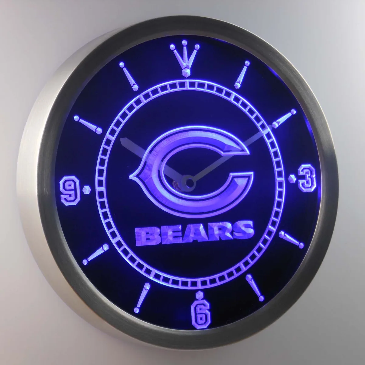 Chicago Bears LED Neon Wall Clock