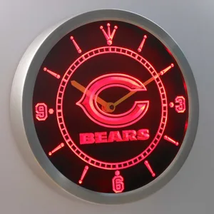 Chicago Bears LED Neon Wall Clock