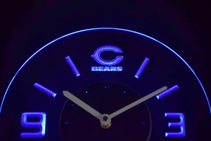 Chicago Bears Modern LED Neon Wall Clock