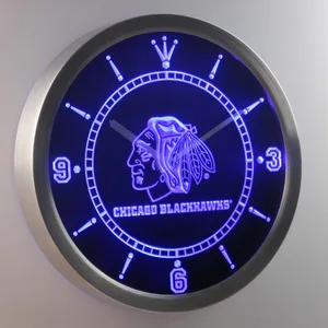 Chicago Blackhawks LED Neon Wall Clock