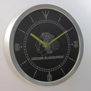 Chicago Blackhawks LED Neon Wall Clock
