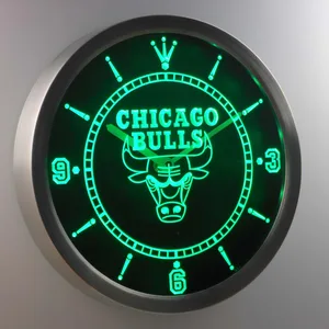 Chicago Bulls LED Neon Wall Clock