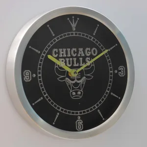 Chicago Bulls LED Neon Wall Clock