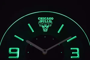 Chicago Bulls Modern LED Neon Wall Clock
