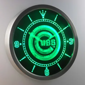 Chicago Cubs LED Neon Wall Clock