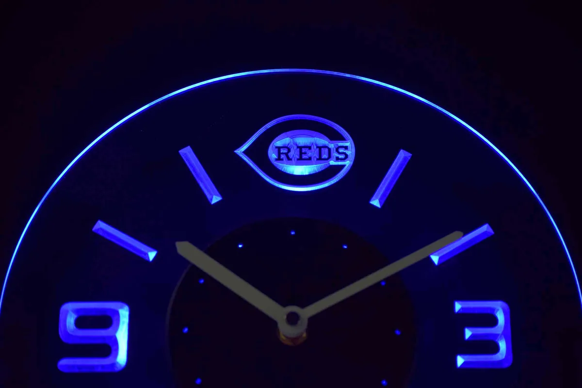 Cincinnati Reds Modern LED Neon Wall Clock