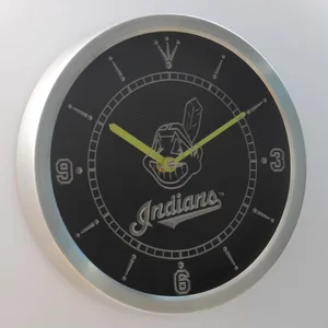 Cleveland Indians LED Neon Wall Clock