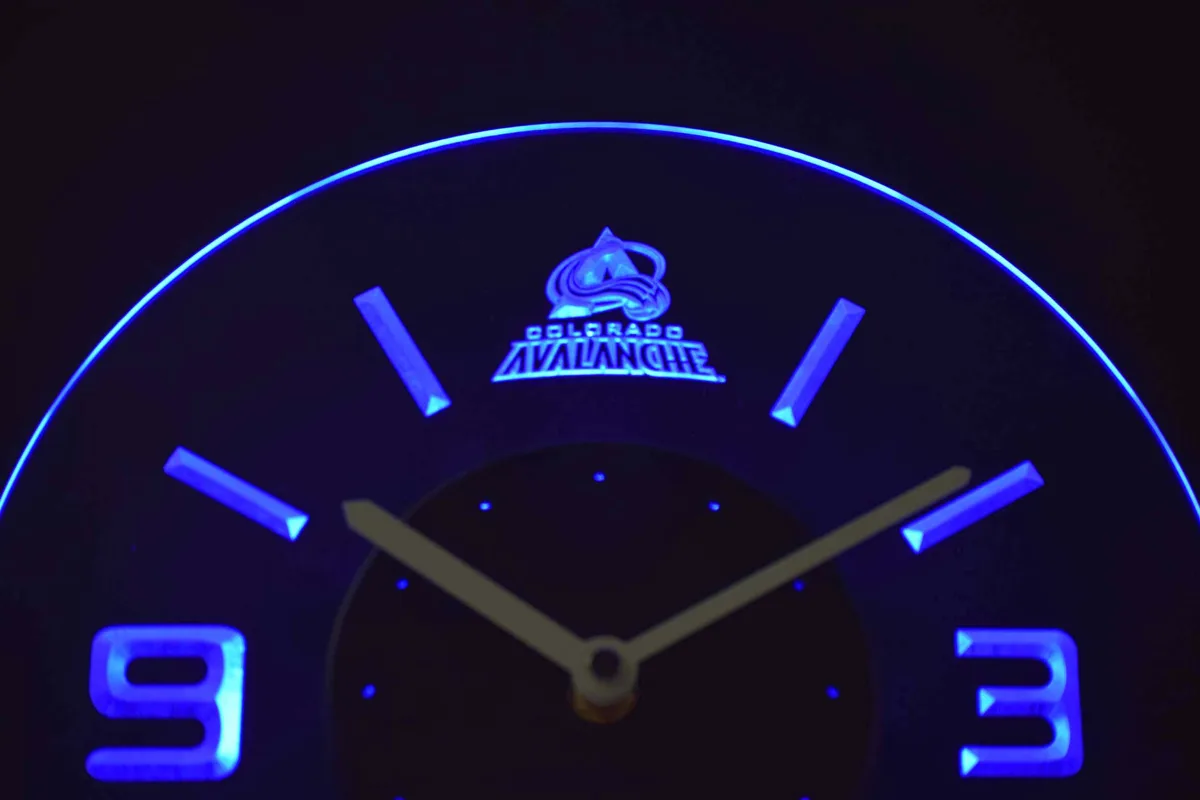 Colorado Avalanche Modern LED Neon Wall Clock