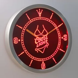 Coors Light Bikini LED Neon Wall Clock