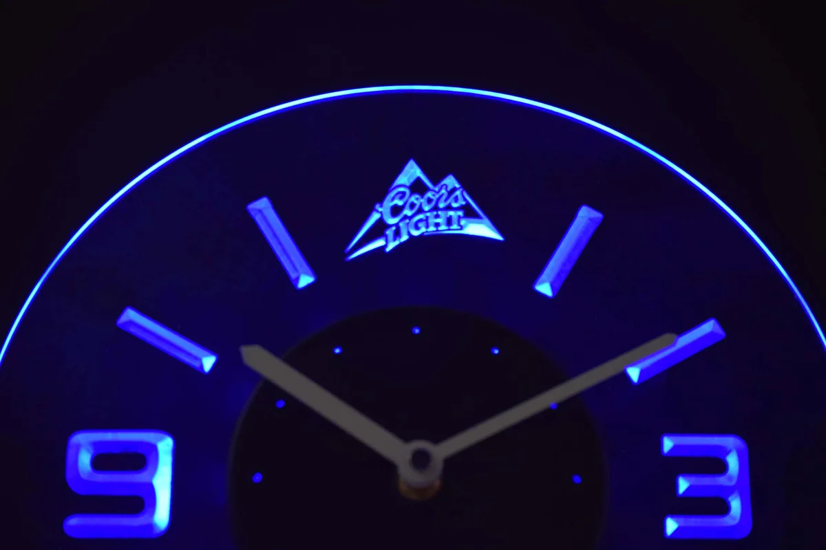 Coors Light Modern LED Neon Wall Clock