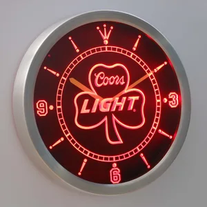 Coors Light Shamrock LED Neon Wall Clock