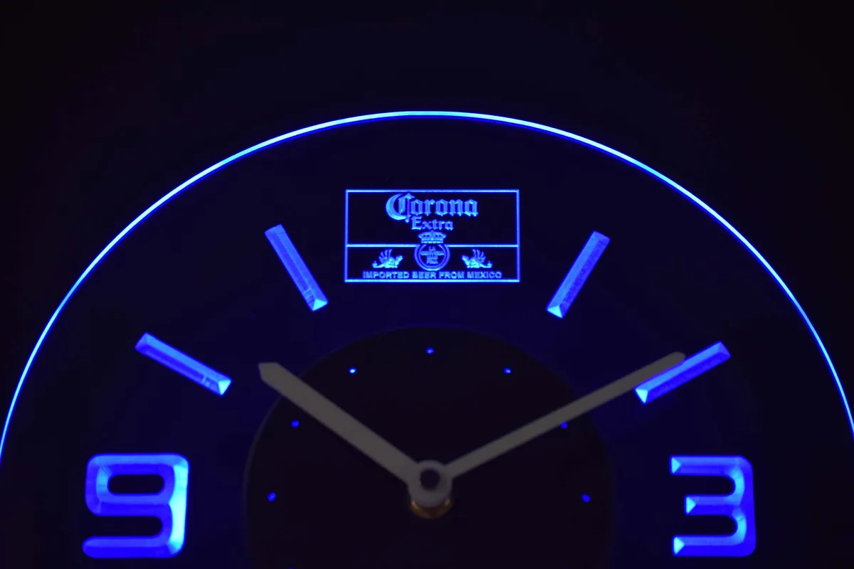 Corona Extra Mexico Modern LED Neon Wall Clock