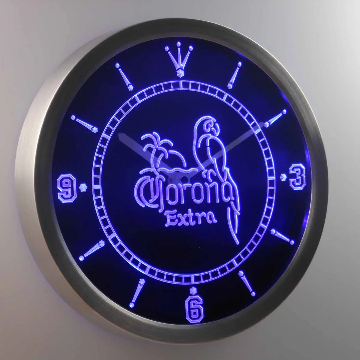 Corona Extra Parrot LED Neon Wall Clock