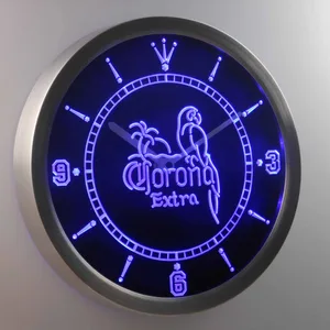Corona Extra Parrot LED Neon Wall Clock