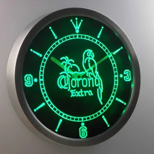 Corona Extra Parrot LED Neon Wall Clock