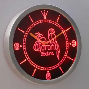 Corona Extra Parrot LED Neon Wall Clock