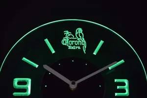 Corona Extra Parrot Modern LED Neon Wall Clock