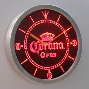 Corona Open LED Neon Wall Clock