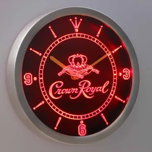 Crown Royal LED Neon Wall Clock