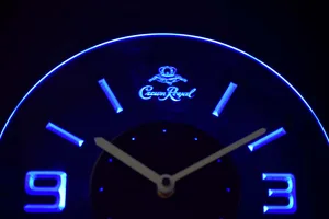 Crown Royal Modern LED Neon Wall Clock
