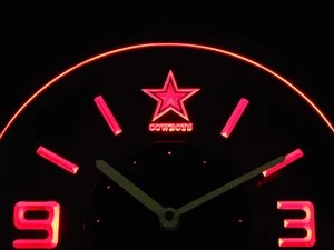 Dallas Cowboys Modern LED Neon Wall Clock