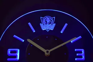 Dallas Mavericks Modern LED Neon Wall Clock