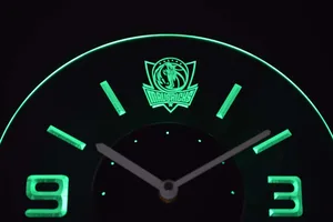 Dallas Mavericks Modern LED Neon Wall Clock