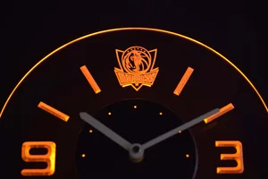 Dallas Mavericks Modern LED Neon Wall Clock