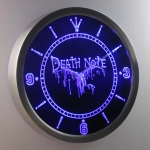 Death Note Ryuk LED Neon Wall Clock