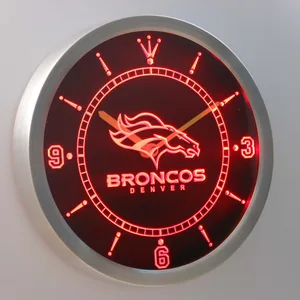 Denver Broncos LED Neon Wall Clock