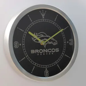 Denver Broncos LED Neon Wall Clock