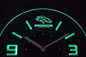 Denver Broncos Modern LED Neon Wall Clock