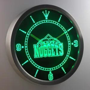 Denver Nuggets LED Neon Wall Clock