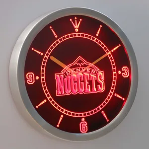 Denver Nuggets LED Neon Wall Clock