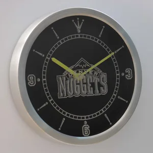 Denver Nuggets LED Neon Wall Clock