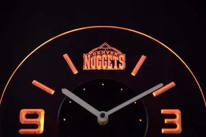 Denver Nuggets Modern LED Neon Wall Clock