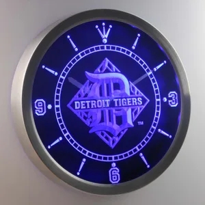 Detroit Tigers Diamond LED Neon Wall Clock
