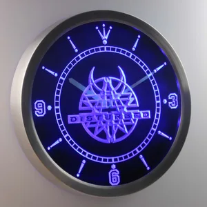Disturbed LED Neon Wall Clock