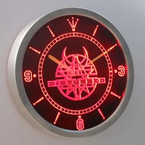 Disturbed LED Neon Wall Clock